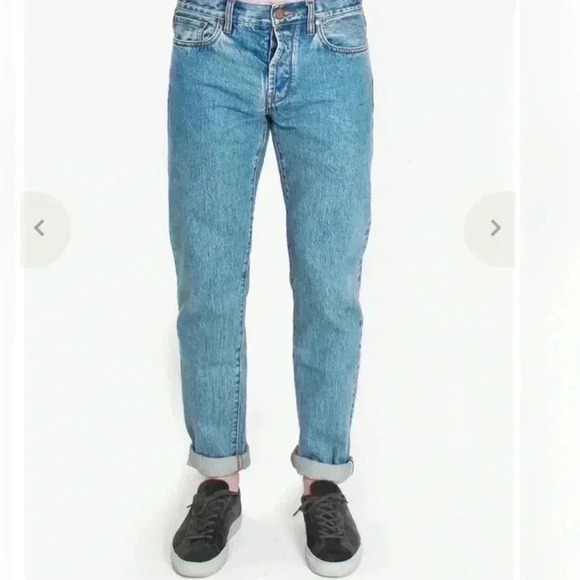 Han KJOBENHAVN Selvage Tapered Blue Jeans Size 26 - Picture 4 of 6